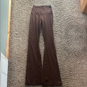Brown Flared Yoga Pants